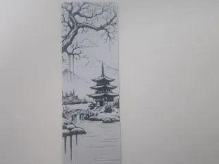 Japanese Pagoda Mount Fuji Zen Bookmark