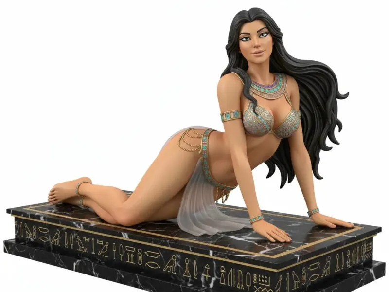 Lying Back Egyptian Pin-Up Pose