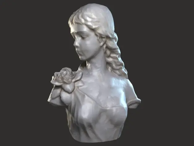 Statua di testa di ragazza