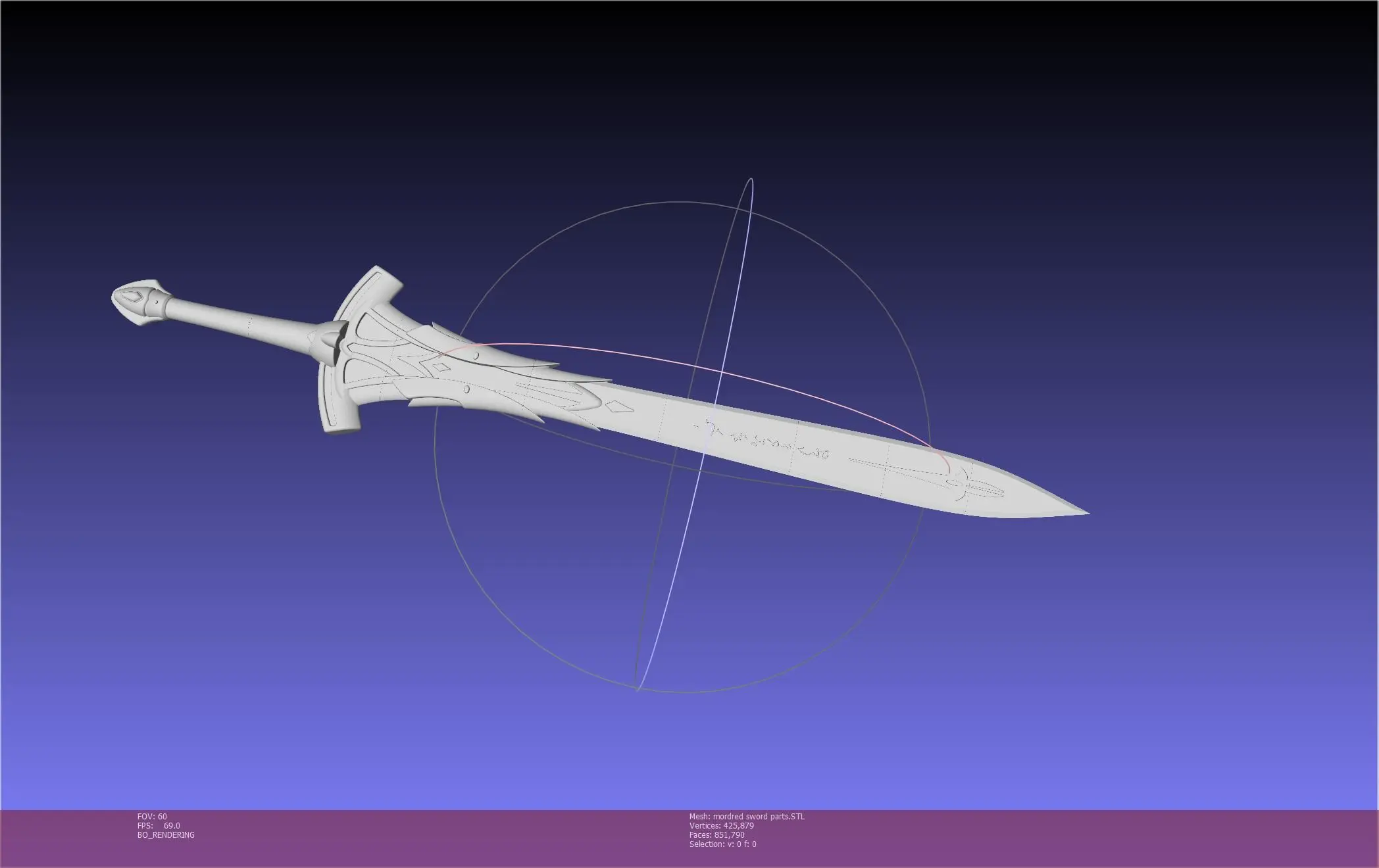 Fate Mordred Sword Printable Assembly