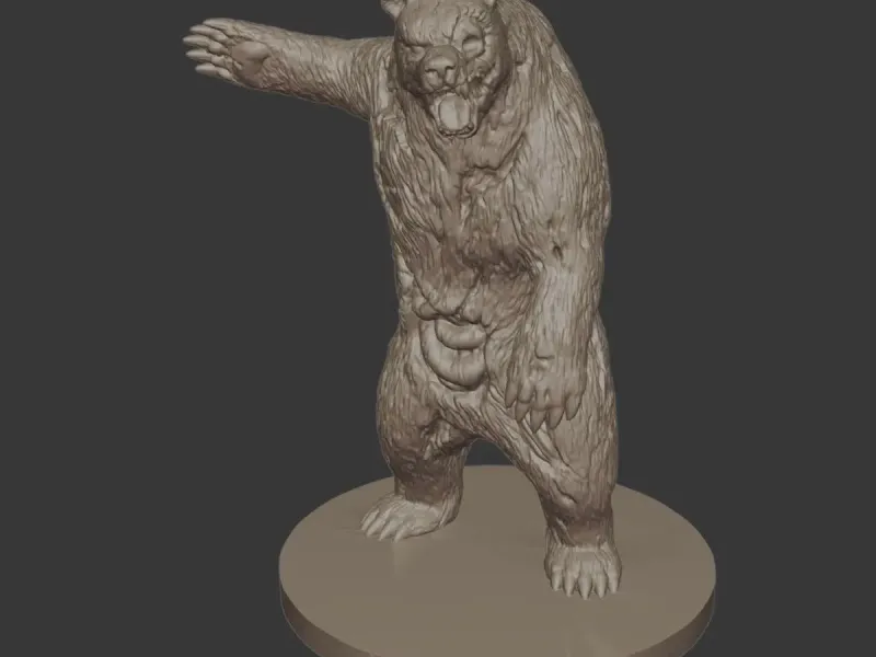Zombie Bear – Undead Horror Creature 3D Printable Model
