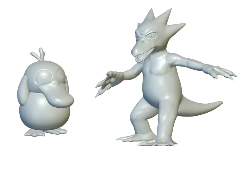 Pokemon Psyduck &amp; Golduck (#54 &amp; #55) - 3D печать!