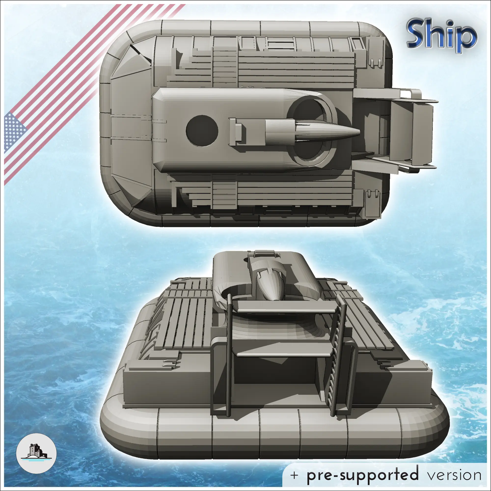 Patrol Air Cushion Vehicle (PACV) hovercraft - miniatures wa | 3D ...