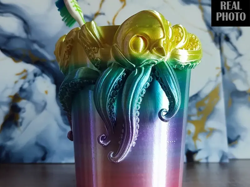 Octopus Toothbrush Holder STL – Bathroom Organizer