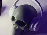 Skull headset stand-2