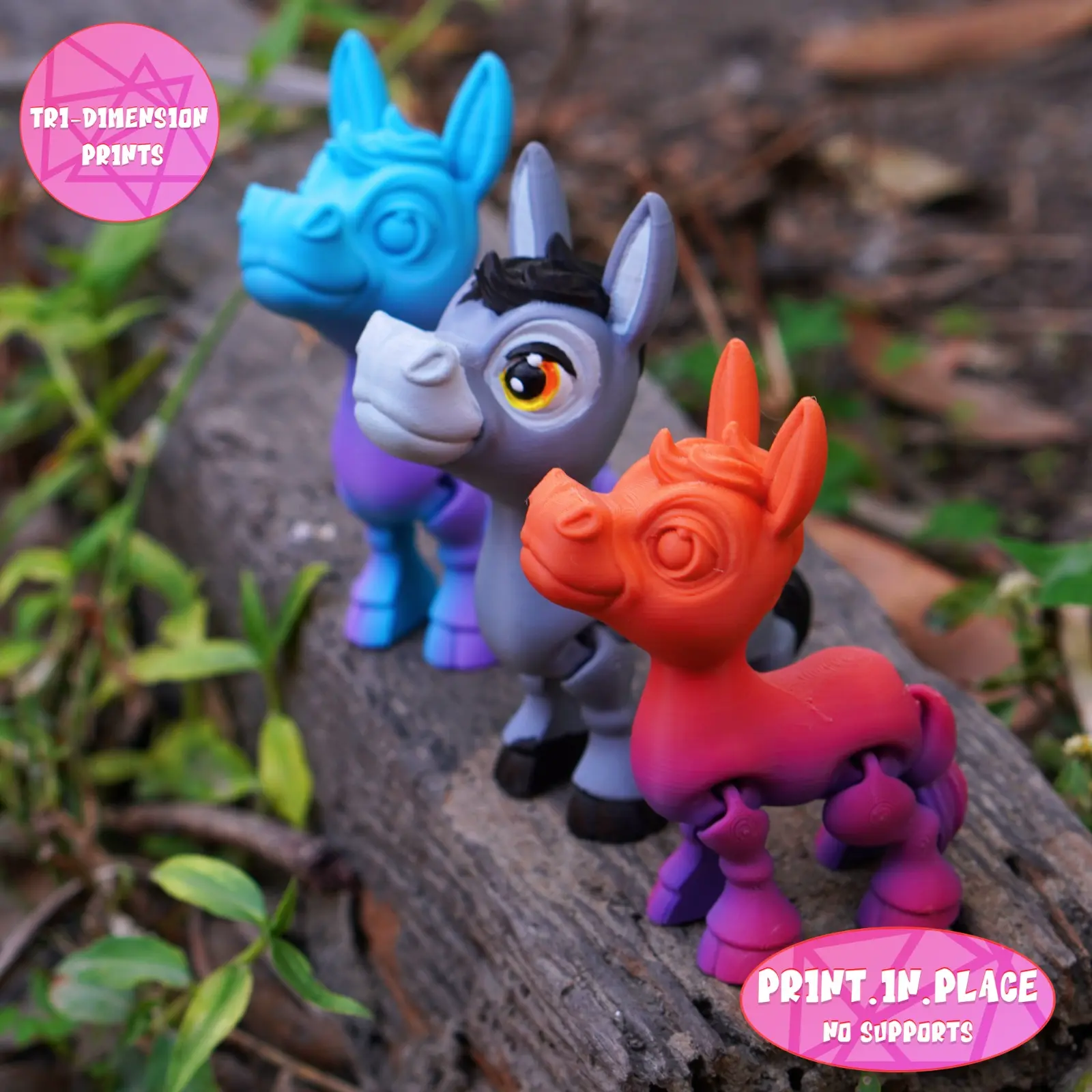 PRINT IN PLACE CUTE FLEXI DONKEY