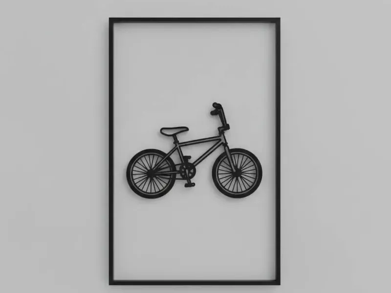 Cuadro arte lineal "Bicicleta de Will" - Stranger Things
