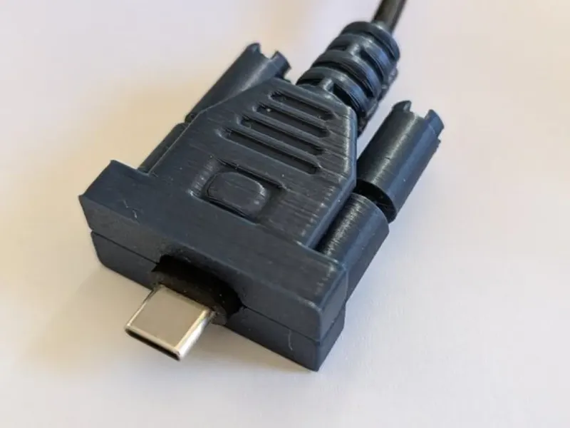 D-sub HD-15 VGA cover for USB-C Connector

