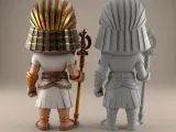 Fun Pharaoh Action Figure STL for 3D Printing-4