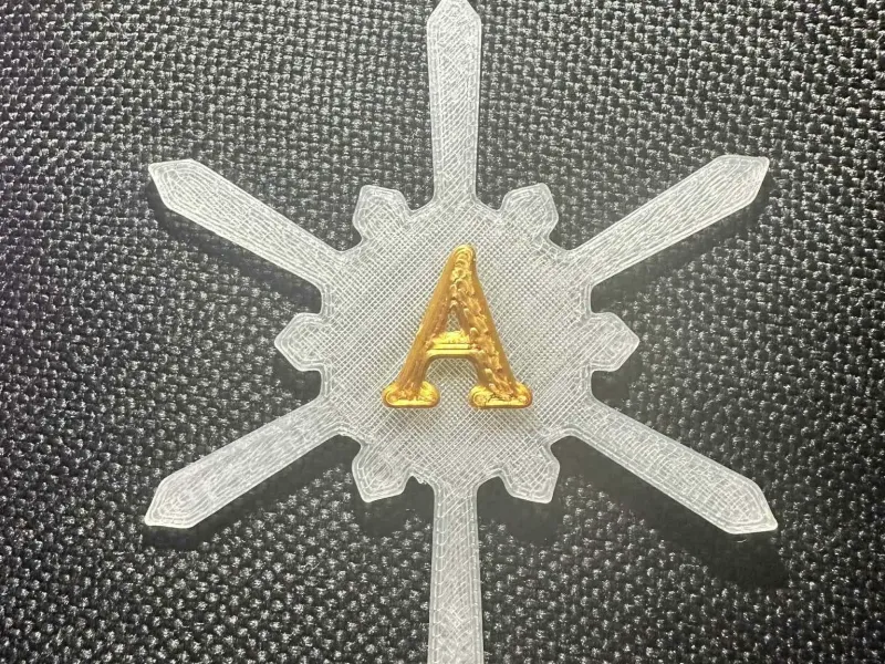A – Snowflake Alphabet Letter A Festive Christmas Decoration