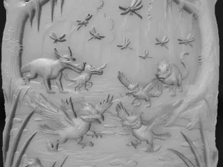playful prehistoric animals cartoon 2
