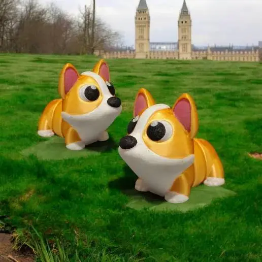 Mini Flexi Articulating Corgi Dog