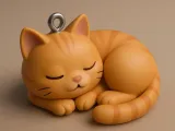 Gato durmiendo llavero-0