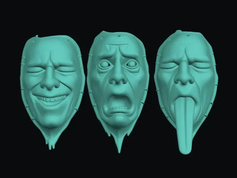 Skinned Faces Garland – Halloween Decor