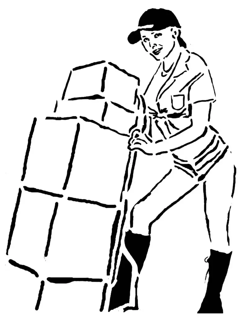 Delivery Girl Schablone