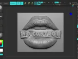 NO CONTROL Lips Wall Decor-Funny Sign Pop Art Wall Plaque-8