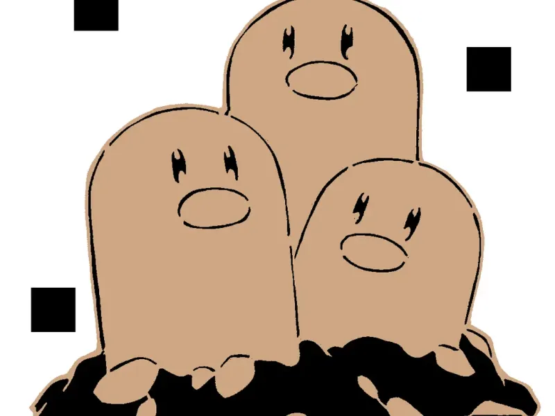 051 Dugtrio-Schablone + 2D