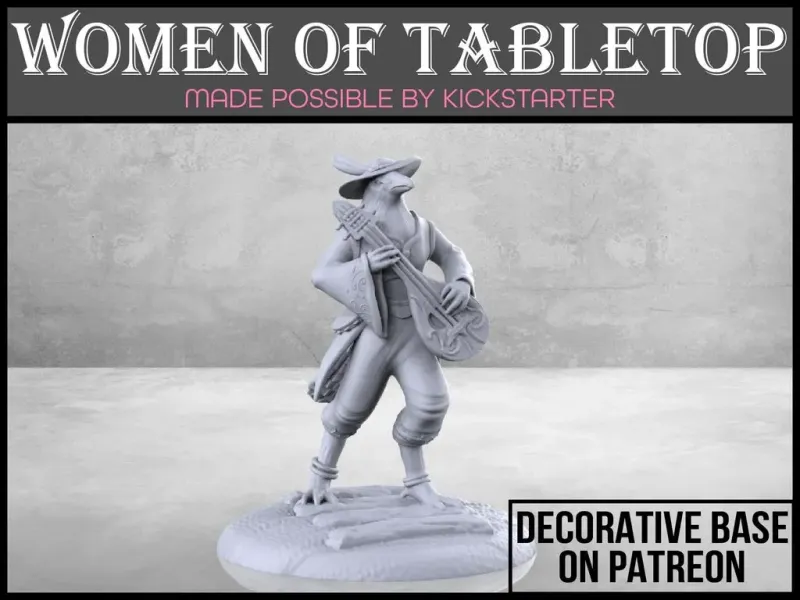 Birdfolk Bard - Tabletop Miniature