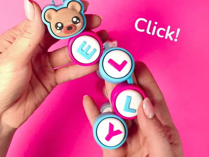 Customizable Alphabet Clicker & Keychain