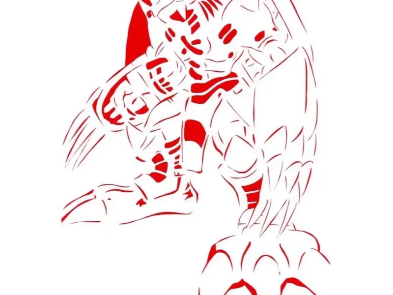 War Greymon stencil