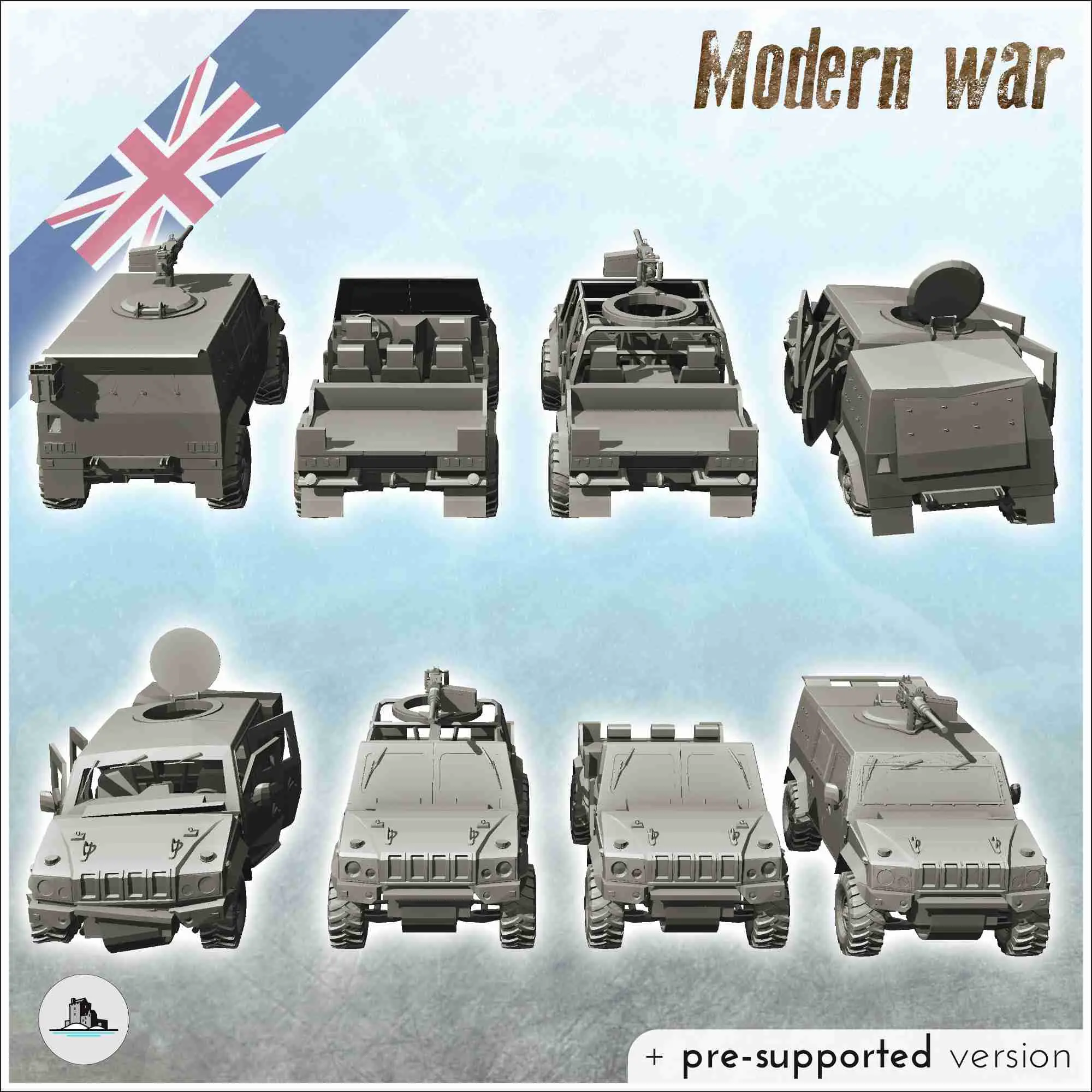 Set di veicoli britannici Iveco LMV Lince Panther CLV