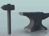 Blacksmith shop interior - miniatures warhammer terrain scen-5