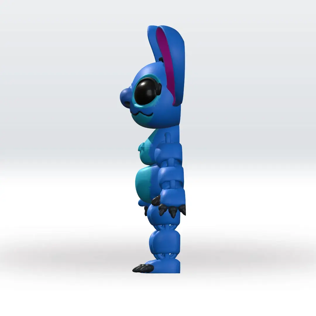 Flexi Stitch Multicolor 3D Model STL file Fanart Character