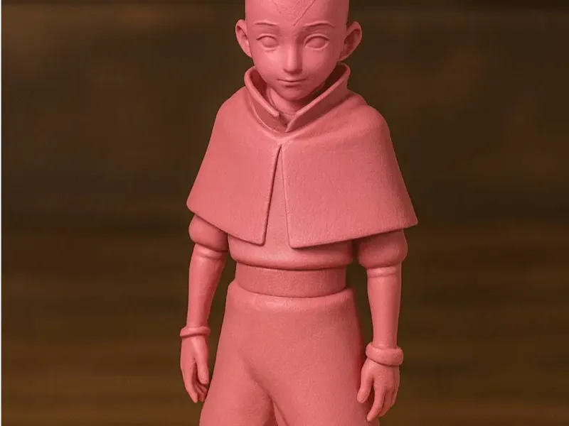 Estatueta Estilizada de Jovem Monge – Personagem de Desenho Animado de Fantasia