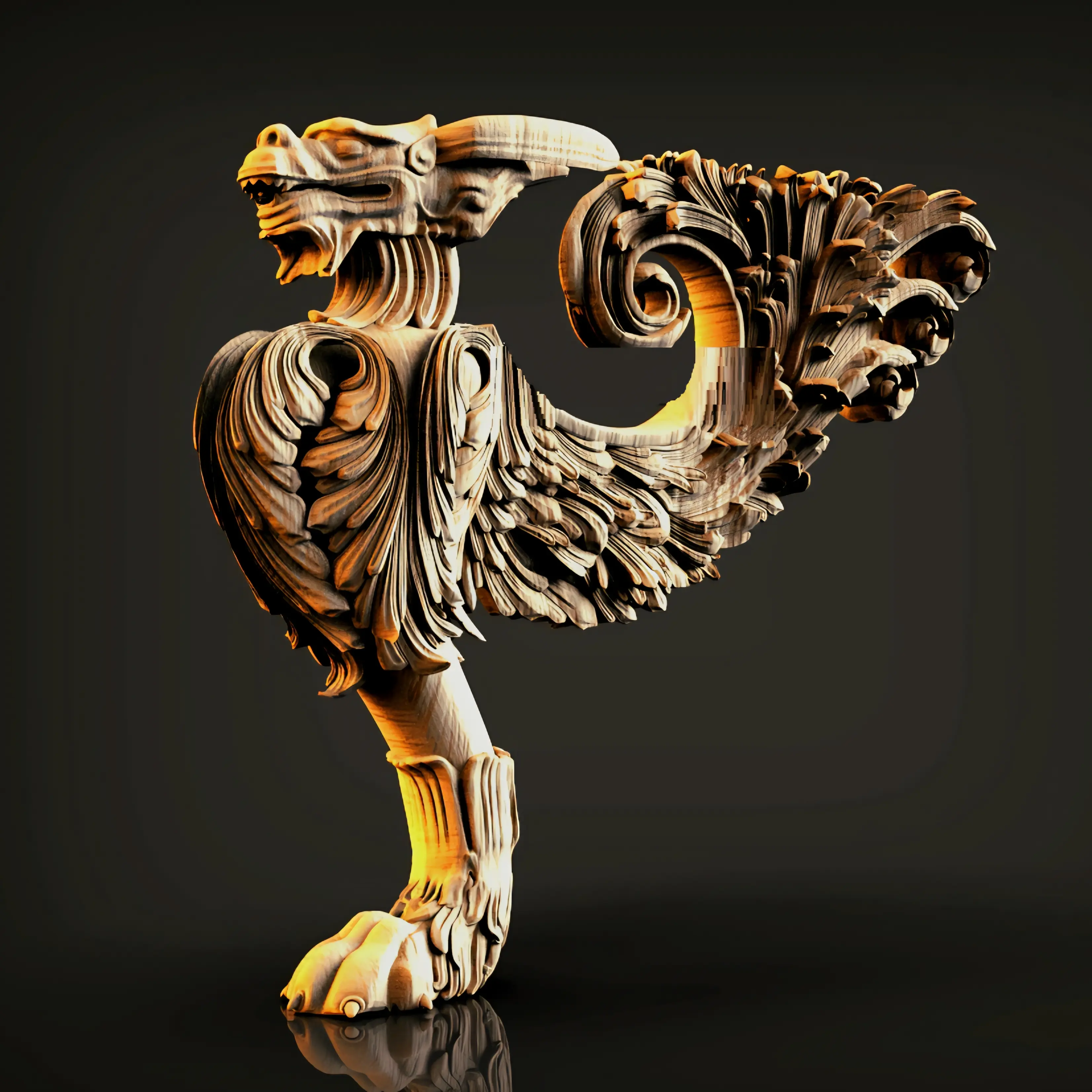 Decorative pillar with Dragon 