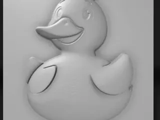 gosling cartoon, cheerful expression,