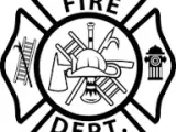 Fire Dept emblem coaster -0