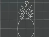 "One-Line" Minimalist Pineapple earring-0
