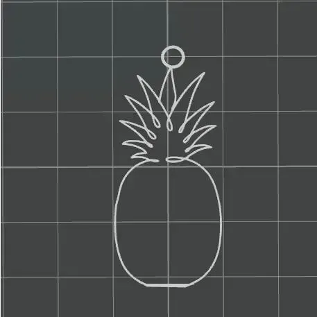 "One-Line" Minimalist Pineapple earring