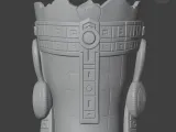 Ancient Maya Planter STL – Decorative Head Flower Pot-4