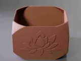 Macetero con loto - Jarrón 0009-7
