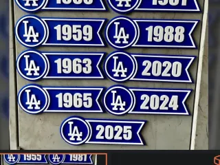 Dodgers 2024 World Series  pendant