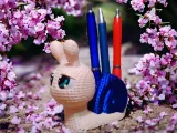 Crochet Snail Pen Holder-1
