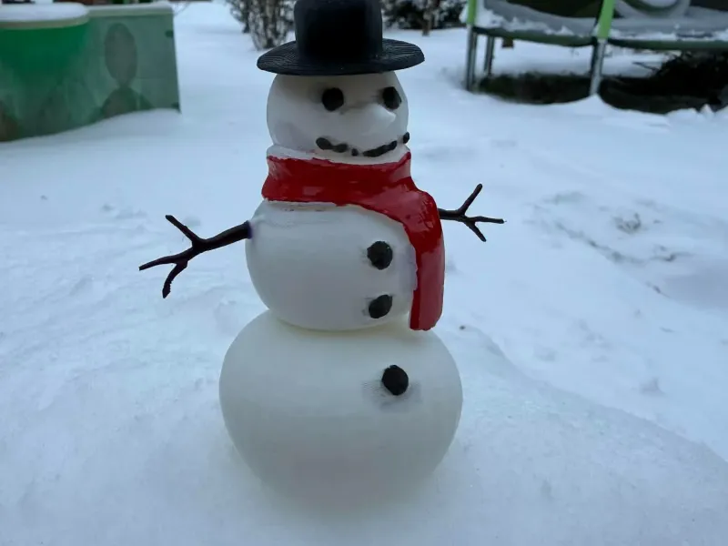 Hermoso muñeco de nieve de invierno 2026