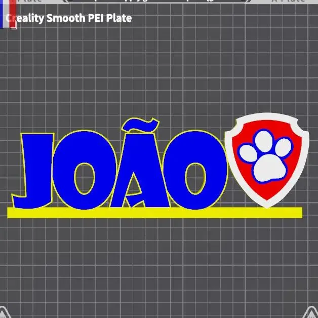 NOME DECORATIVO JOÃO PAW PATROL