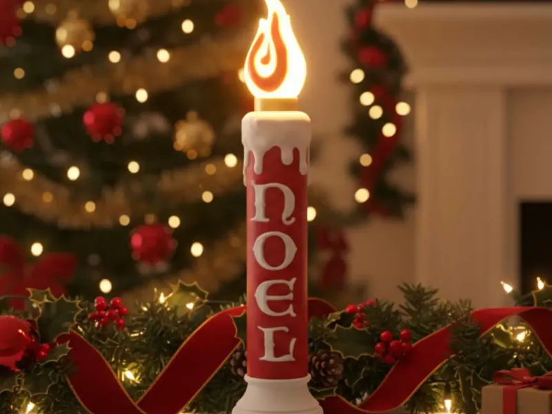 decorative christmas luminary candle