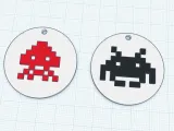 3D Space Invaders KeyChain Charm Set-4