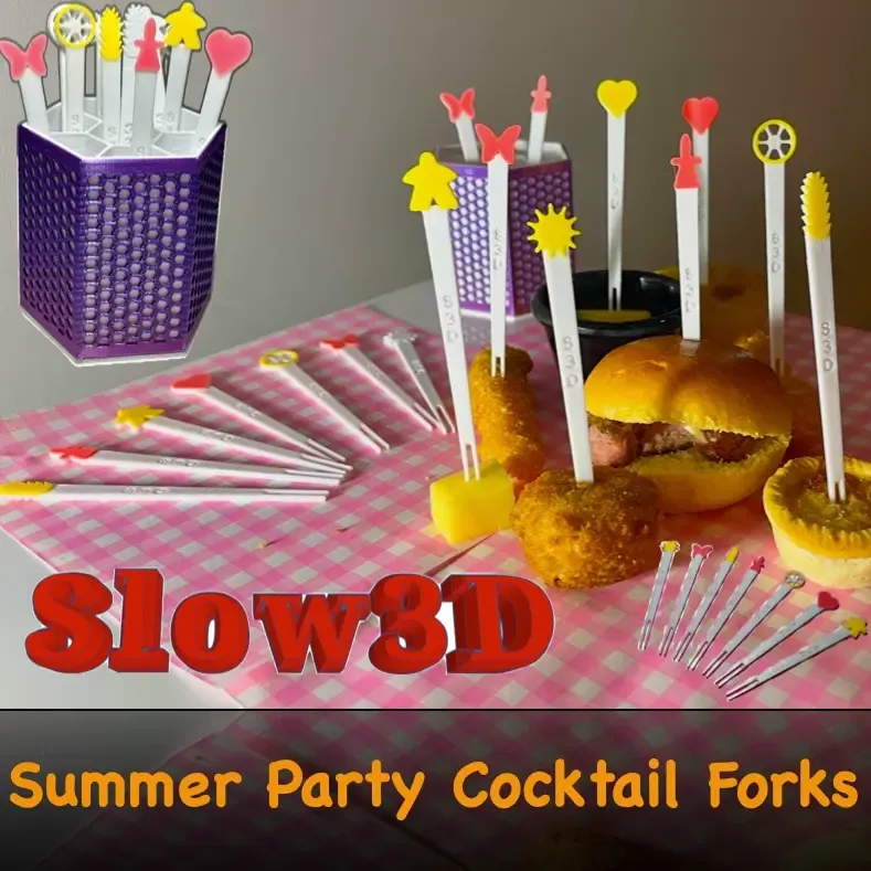 Summer Party Cocktail Fork Set (Snack Forks)