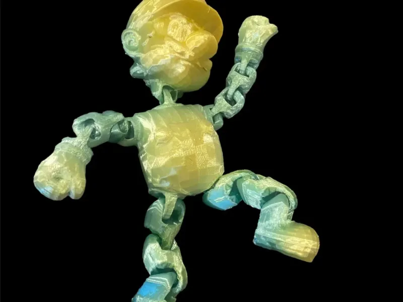 Articulated moving mario