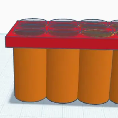 Eiswürfelform perfekt passend für eine Glasflasche