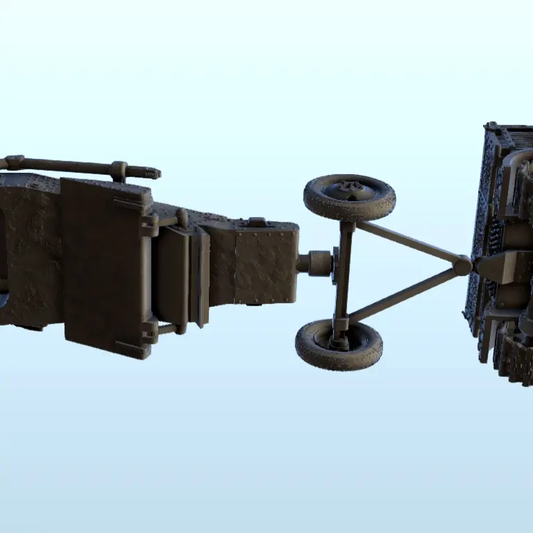 B-4 203mm howitzer M1931 and Stalinec-2 transport truck
