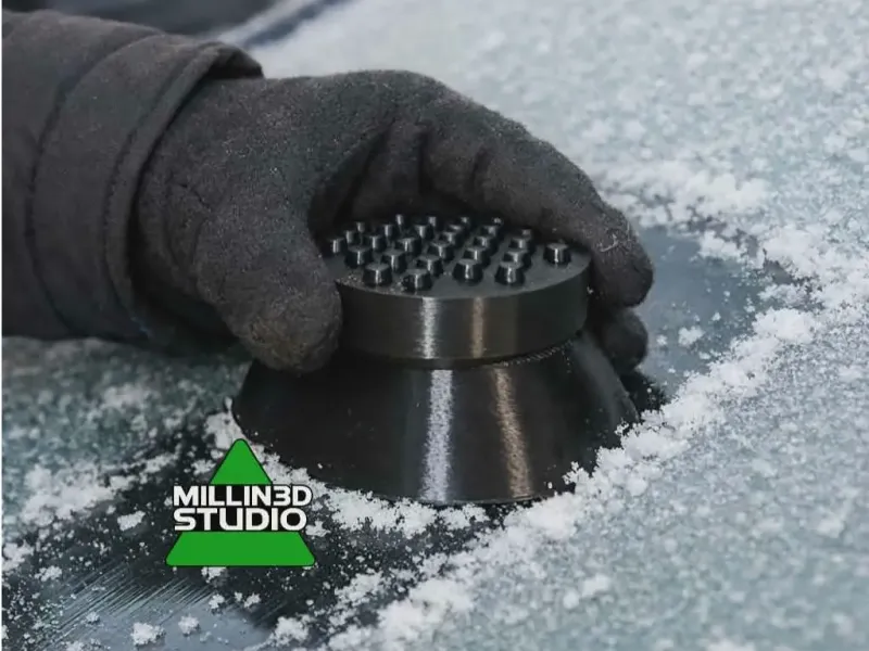 Hand Held Ergonomically Useful Window Ice Scrapper