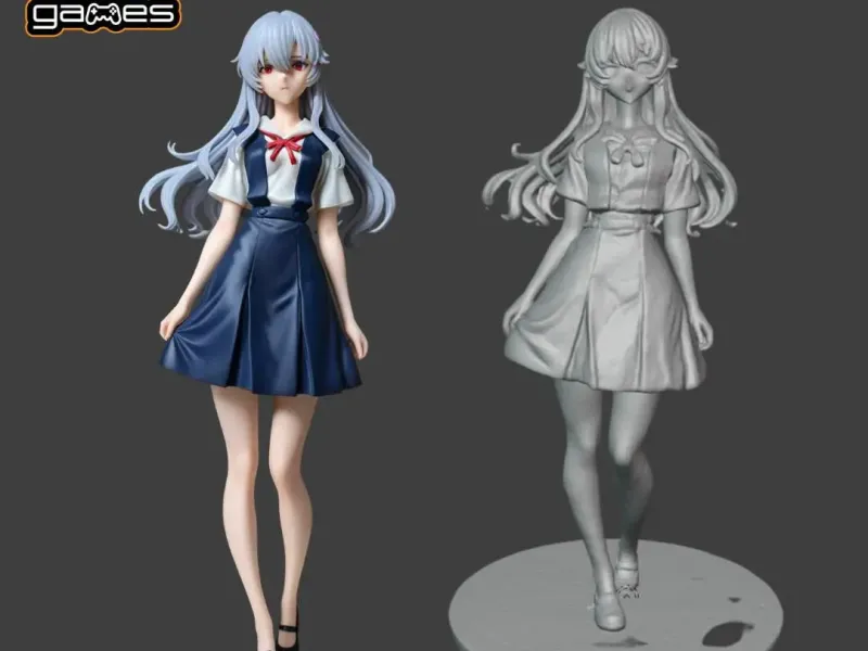 Rei Ayanami Colegial Style Evangelion