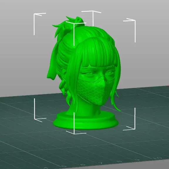 Bust Miniature "MASKED GIRL" Decoration