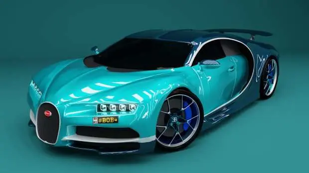 Bugatti Chiron 2017 Spor Araba 3D Modeli