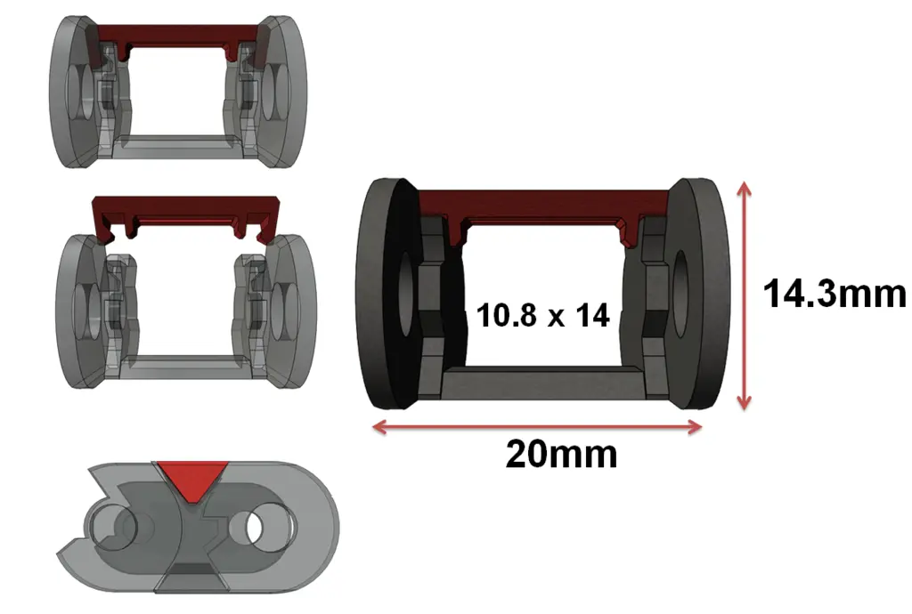 3D Printer Files | 3MF File | AR cable chain link opened | Creality Cloud